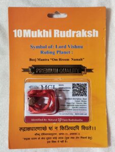 10 Mukhi Rudraksha With Cap