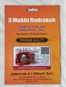 3 Mukhi Rudraksha With Cap